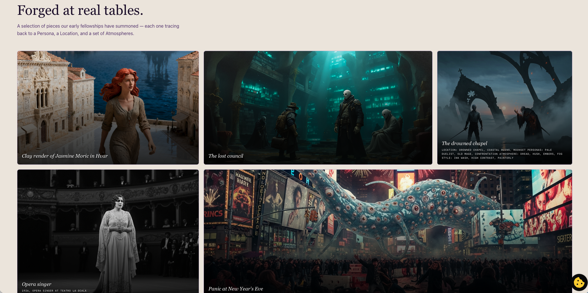 Placeholder: screenshot of the public gallery